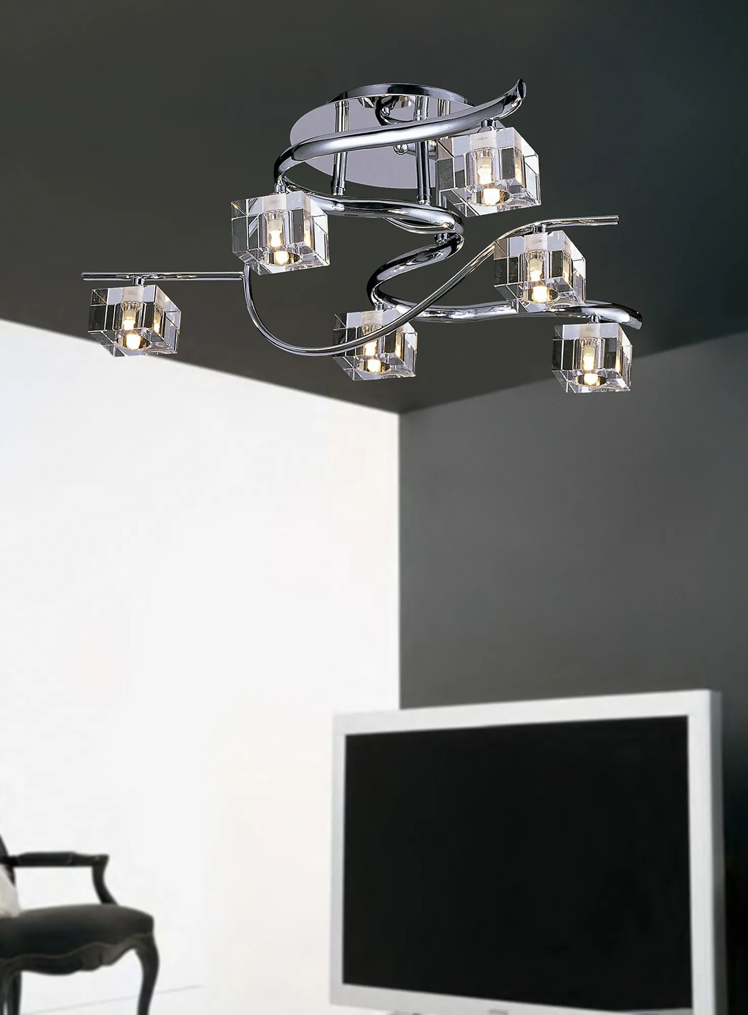 Sisco Ceiling Lights Diyas Semi Flush Fittings